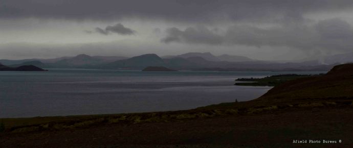  View of Þingvellavatn. Even though the rain was a bummer the clouds always gave a sense of emotion to the photos. 