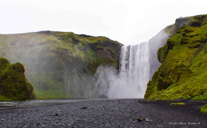 Skogafoss from a distance.