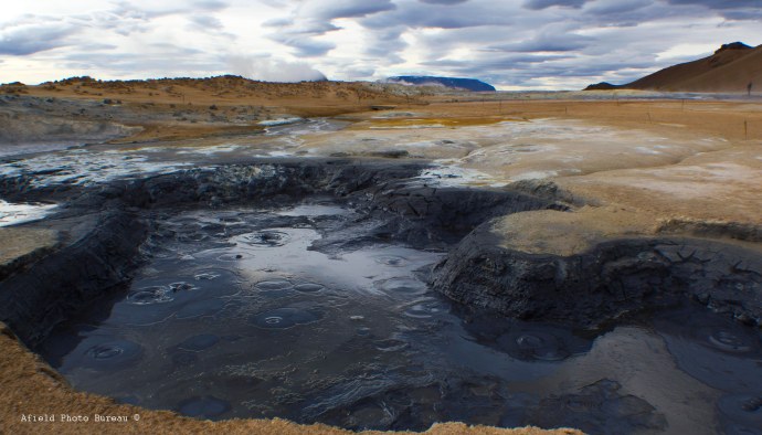 Mud, very hot mud.